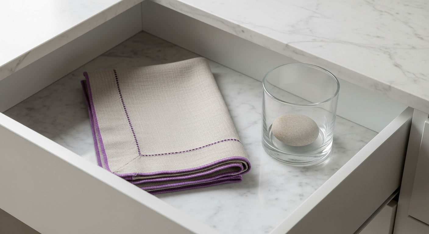 Margareta Magnusson's Swedish Death Cleaning concept with organized belongings and a 'throw away' box