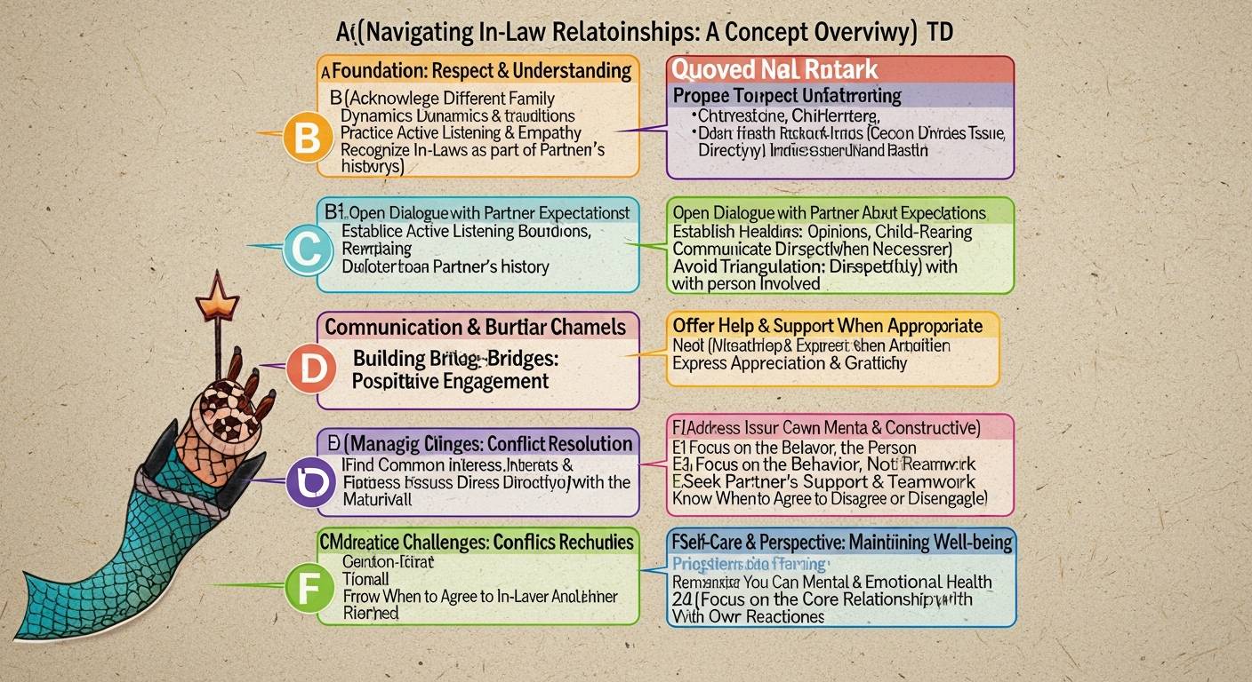 navigating in-law relationships — featured illustration