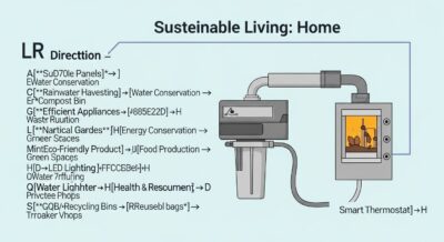 sustainable living at home — featured illustration