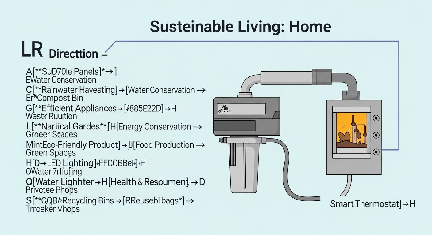 sustainable living at home — featured illustration
