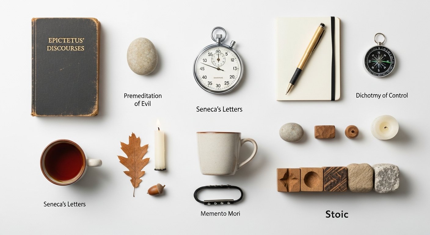 practical stoicism exercises — featured illustration