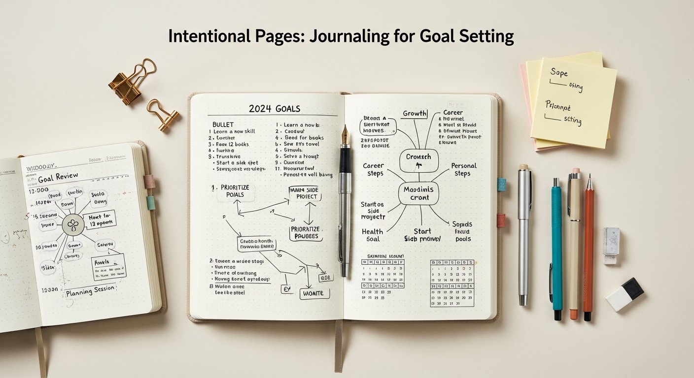 Illustration of a woman writing in a journal with planner and coffee — Women's Lifestyle featured image